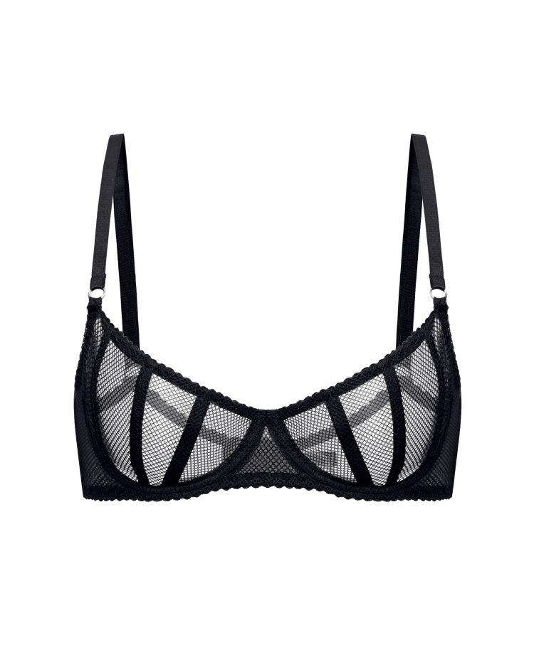 Balconette Black Petal Desire