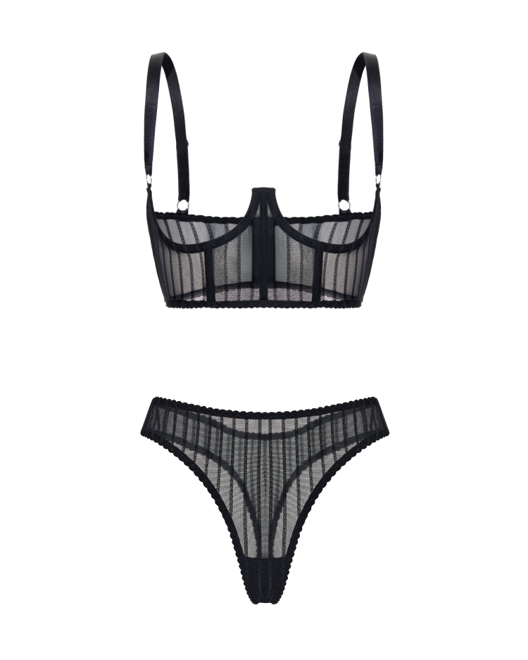 Corset Passion Black set