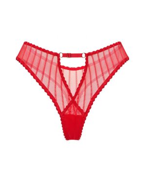 High thong with V-cut Passion Red